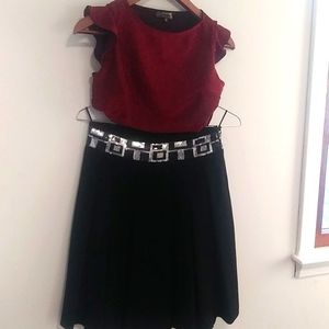 Fancy coctail set of blouse and skirt